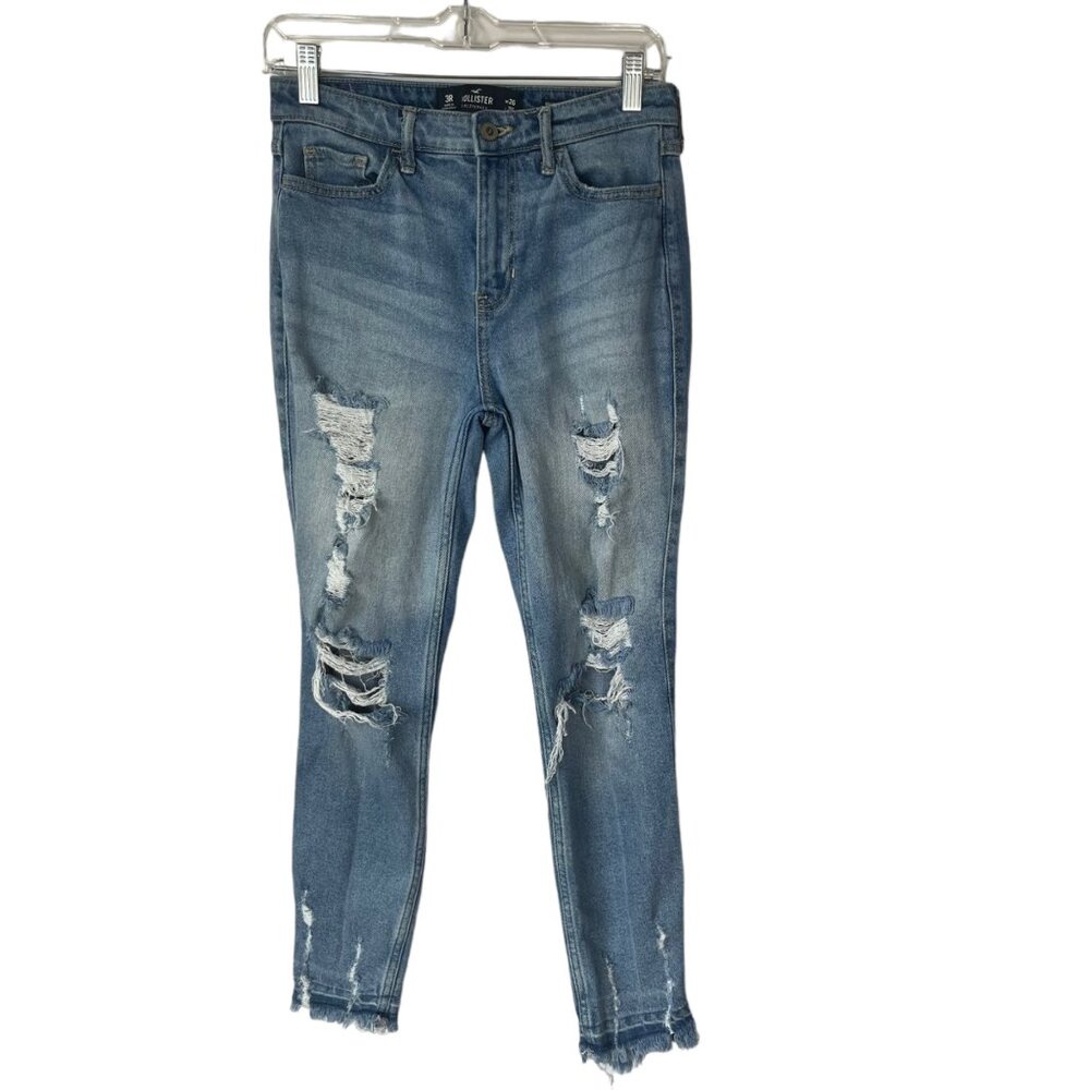 Hollister Jeans High Rise Super Skinny Crop Womens Size 3 Vintage Stretch